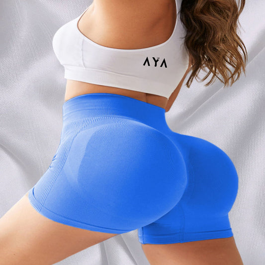 High Waist Short blue